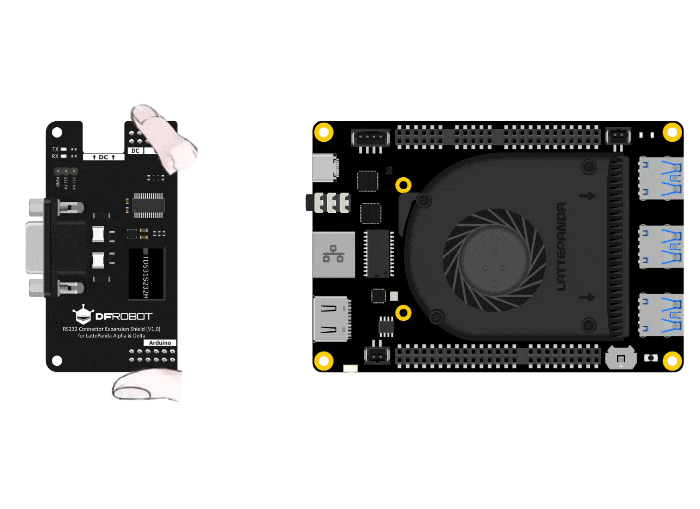 RS232 Connector Expansion Shield for LattePanda Alpha&Delta