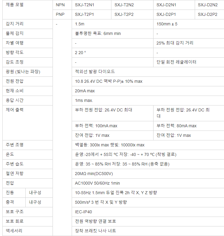 SXJ-D2N2 확산 반사 감지 거리 150mm 적외선 소형 광전 센서 산업 자동화
