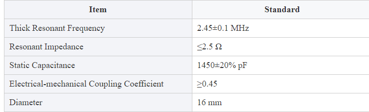 AUDIOWEEL 16mm 2.45MHz 가습기를 위한 초음파 Piezo 세라믹 원판 압전 초음파 원자로 만드는 변형기