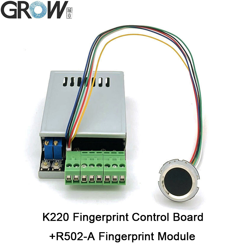 성장 K220 + R502-A DC10-24V 두 릴레이 출력 관리자 사용자 액세스 제어 보드 0.5s 60s-일반적으로 오픈 릴레이