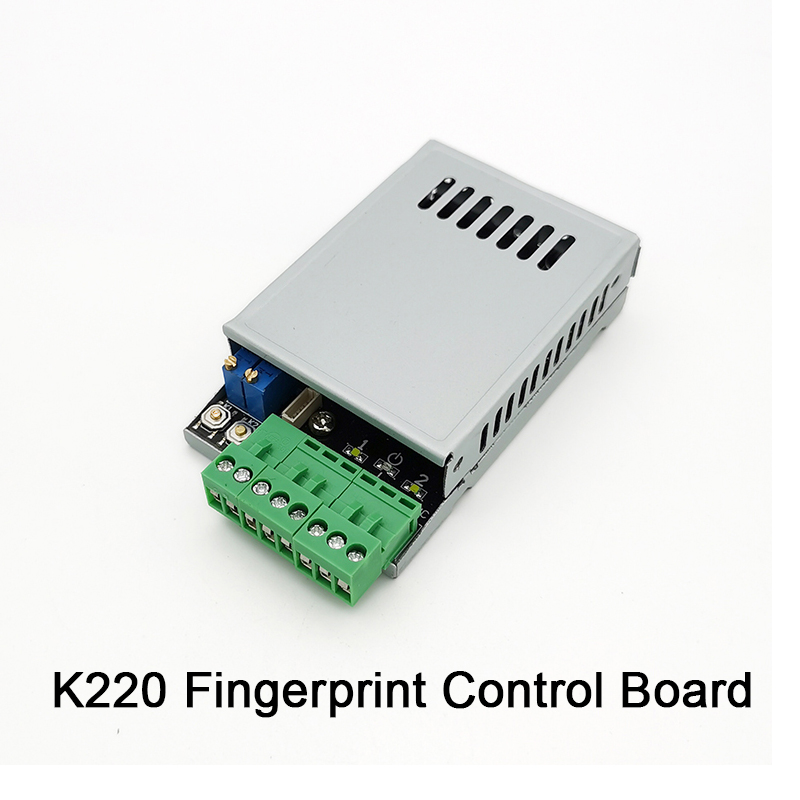 성장 K220 두 릴레이 DC10-24V 관리자/사용자 지문 제어 보드 0.5s-60s-일반적으로 오픈 액세스 제어 시스템