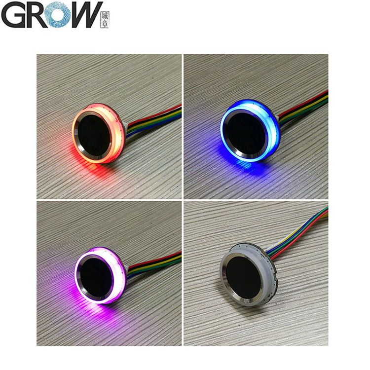 성장 K202 + R502-A DC12V 저전력 소비 액세스 제어 보드 + R502-A 작은 반지 LED 지문 모듈