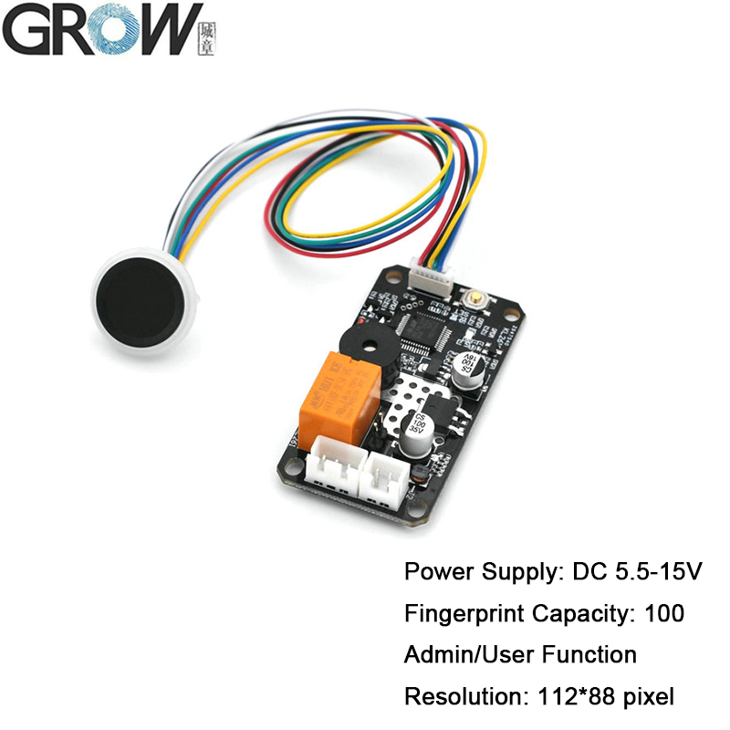 성장 KL261 DC5.5-15V 릴레이 출력 낮은 전력 소비 지문 액세스 제어 보드 자동 잠금 모드 점화 모드