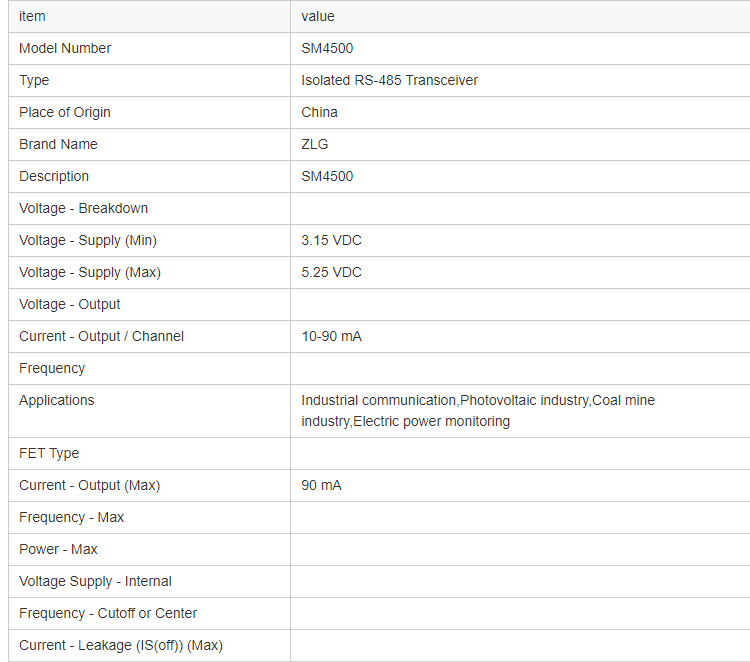 ZLG Fully Isolated RS-485 Transceiver Chip RS-485 Bus Isolation RS485 Isolotor Ultra-small Ultra-thin DFN Package SM4500