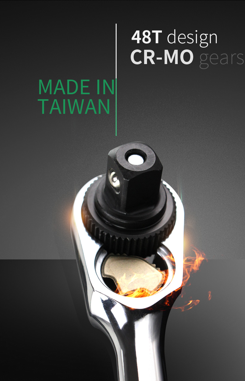 LAOA 1/2 "48 T 래칫 렌치 CR-V 소켓 스패너