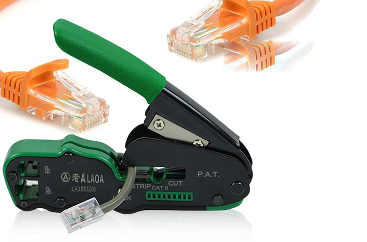 LAOA Crimping 펜치 크림 퍼 네트워크 도구 케이블 스트리퍼 와이어 커터 절단 플라이어 터미널 압착 휴대용 도구