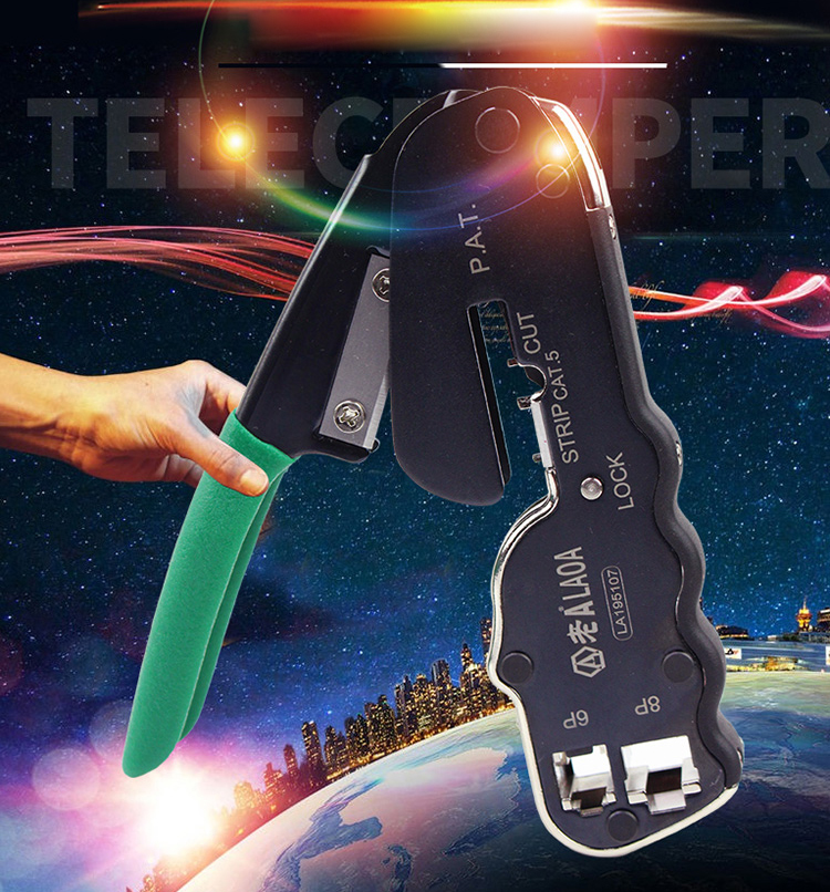 LAOA Crimping 펜치 크림 퍼 네트워크 도구 케이블 스트리퍼 와이어 커터 절단 플라이어 터미널 압착 휴대용 도구