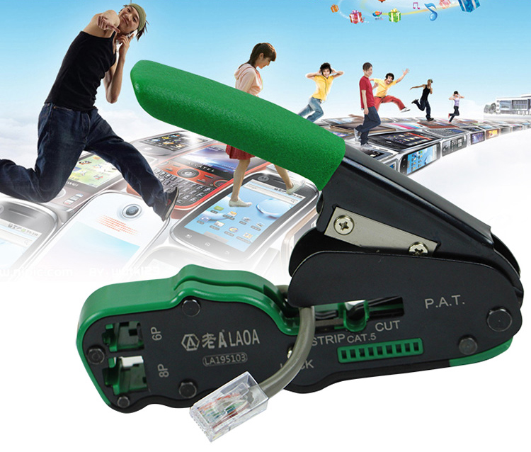 LAOA Crimping 펜치 크림 퍼 네트워크 도구 케이블 스트리퍼 와이어 커터 절단 플라이어 터미널 압착 휴대용 도구