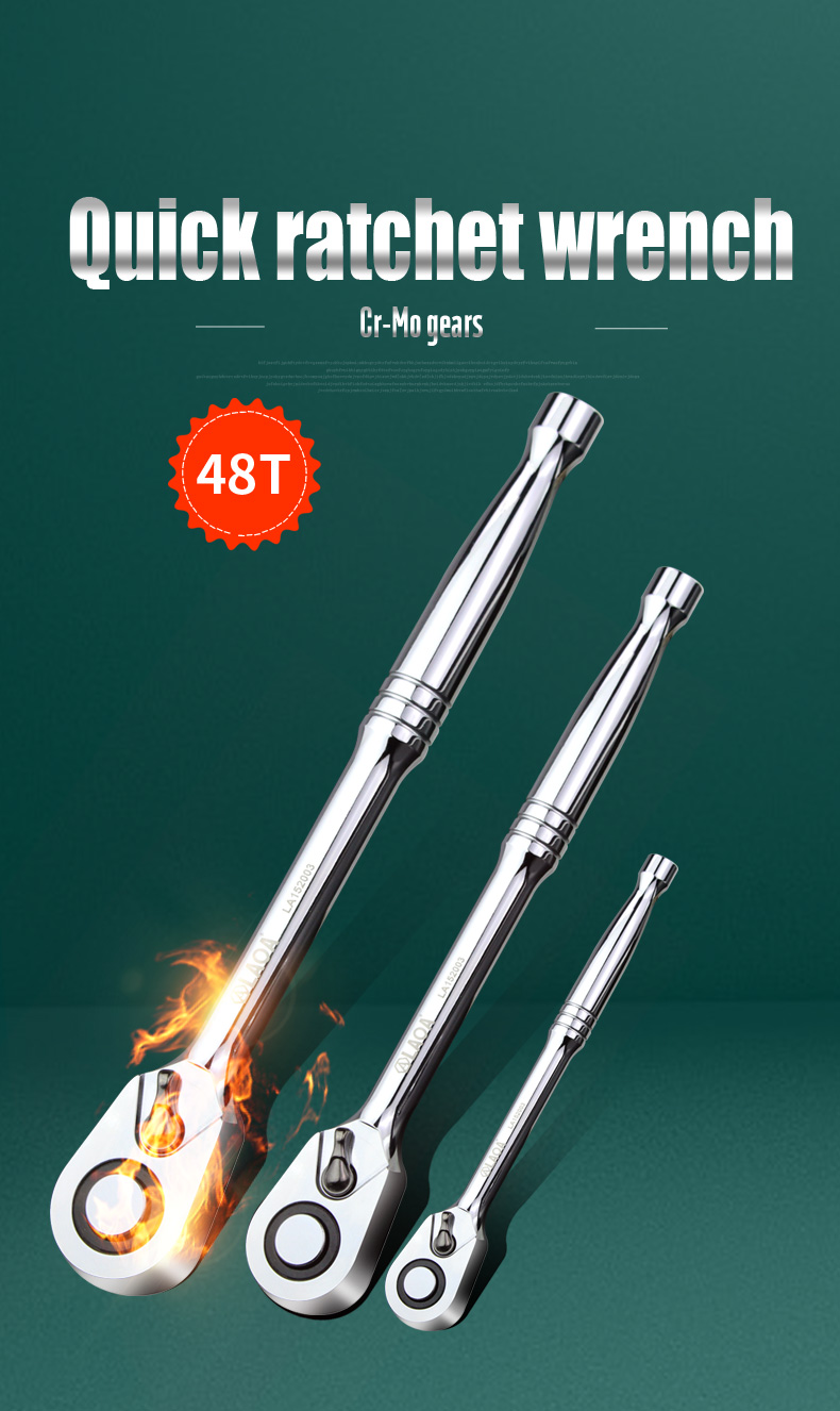 LAOA 1/2 "48 T 래칫 렌치 CR-V 소켓 스패너