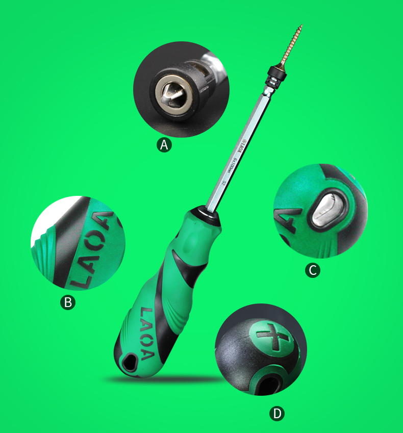 LAOA (eiffel tower) 자기 Screwdriver Ph2 홈 붙이 5 미리메터 와 자성 링 두 번 Head 다기능 Screw Driver 손 툴