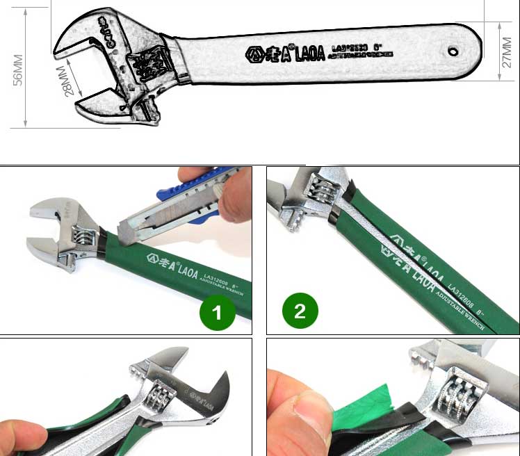 LAOA 8 Inch Steel Material adjustable torque wrench