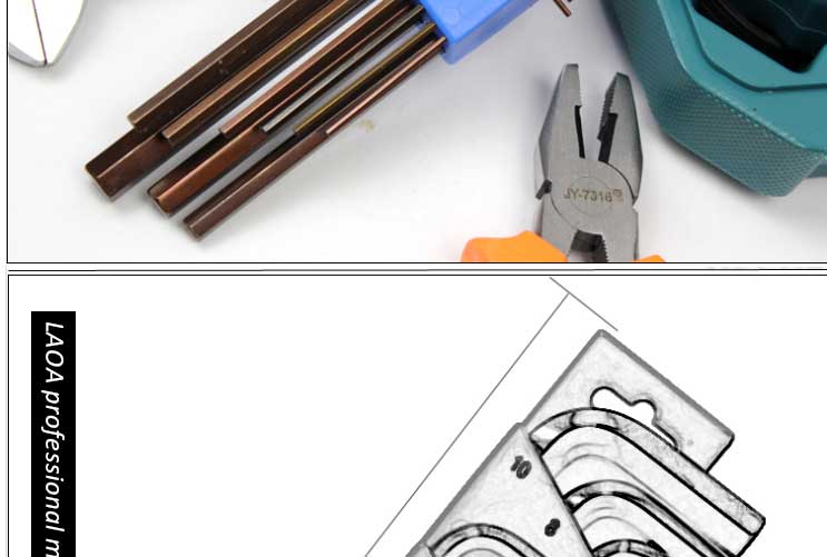 9 pcs S2 소재 prolong 플랫 헤드 육각 렌치 세트 육각형 바 렌치 세트 1.5-1.0mm