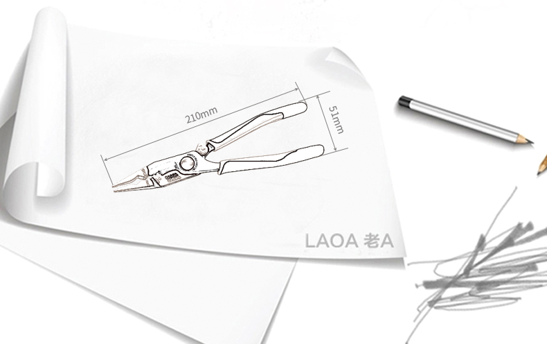 LAOA 8 inch Multitool 펜치 Cr-Mo 압착 도구 긴 코 조합 펜치 잠금 기능