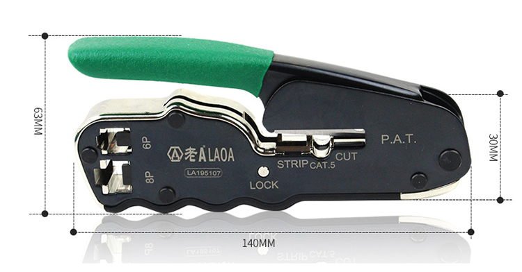 LAOA Crimping 펜치 크림 퍼 네트워크 도구 케이블 스트리퍼 와이어 커터 절단 플라이어 터미널 압착 휴대용 도구