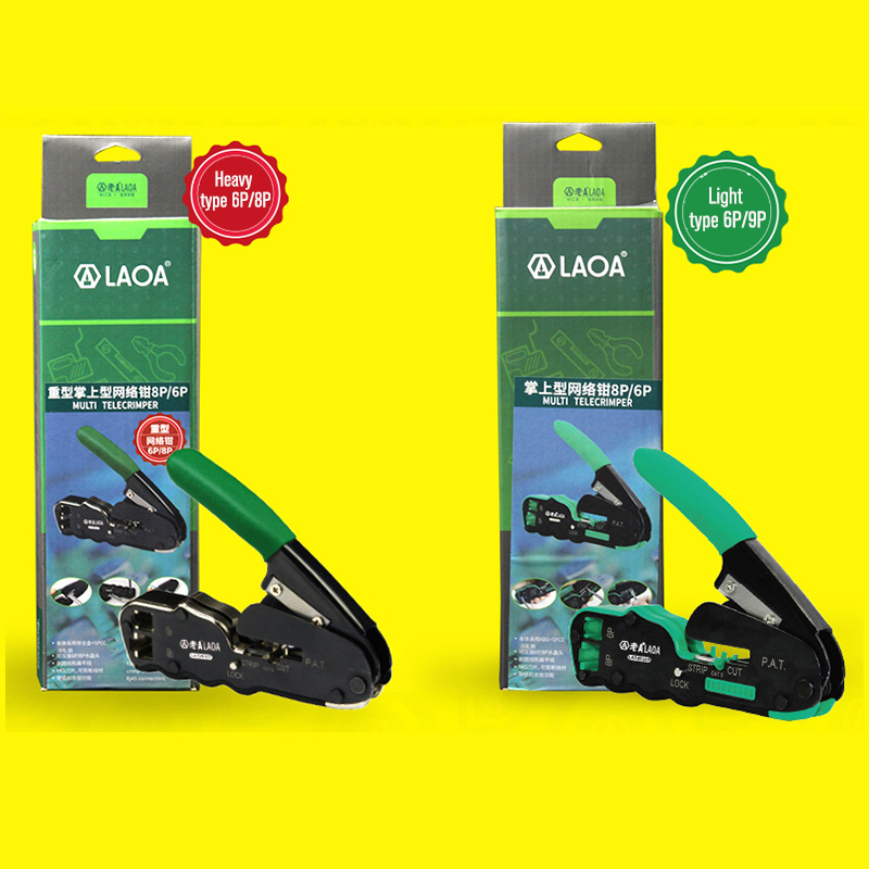 LAOA Crimping 펜치 크림 퍼 네트워크 도구 케이블 스트리퍼 와이어 커터 절단 플라이어 터미널 압착 휴대용 도구