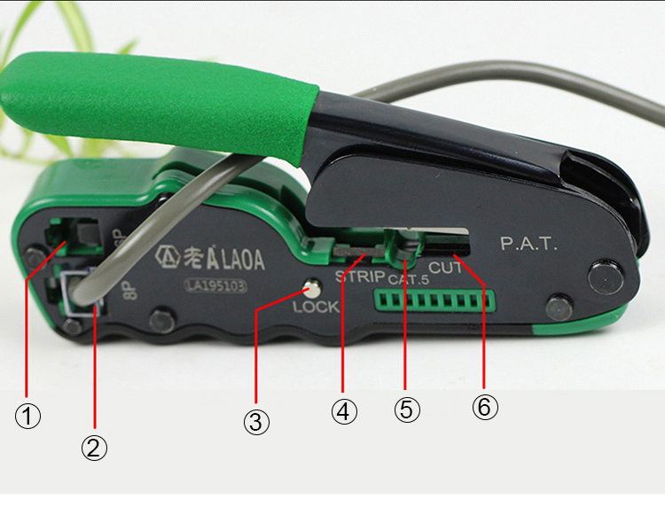LAOA Crimping 펜치 크림 퍼 네트워크 도구 케이블 스트리퍼 와이어 커터 절단 플라이어 터미널 압착 휴대용 도구