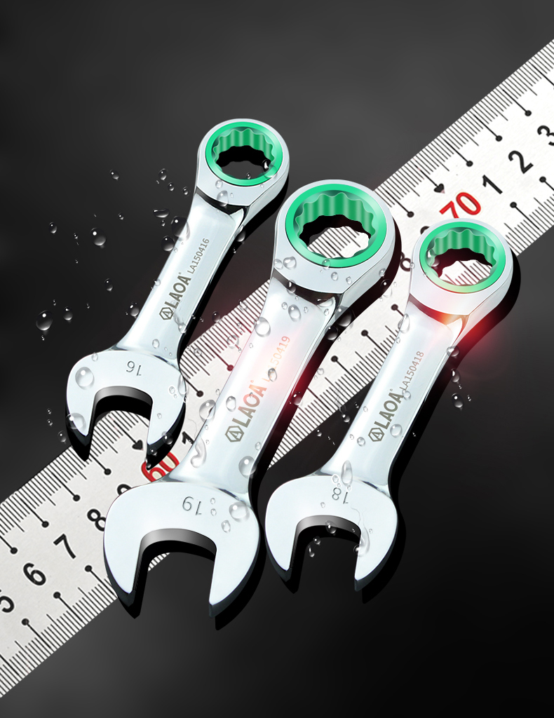LAOA 미니 짧은 래칫 렌치 16-20mm 조정 가능한 스패너 CR-V 원숭이 렌치 자동차 차량 자동 교체 부품 DIY