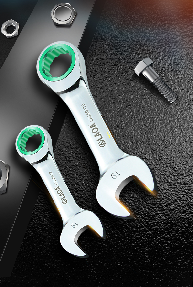 LAOA 미니 짧은 래칫 렌치 16-20mm 조정 가능한 스패너 CR-V 원숭이 렌치 자동차 차량 자동 교체 부품 DIY