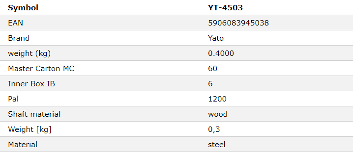 YATO YT-4503 건설 도구 타격 도구 기계 망치 300G