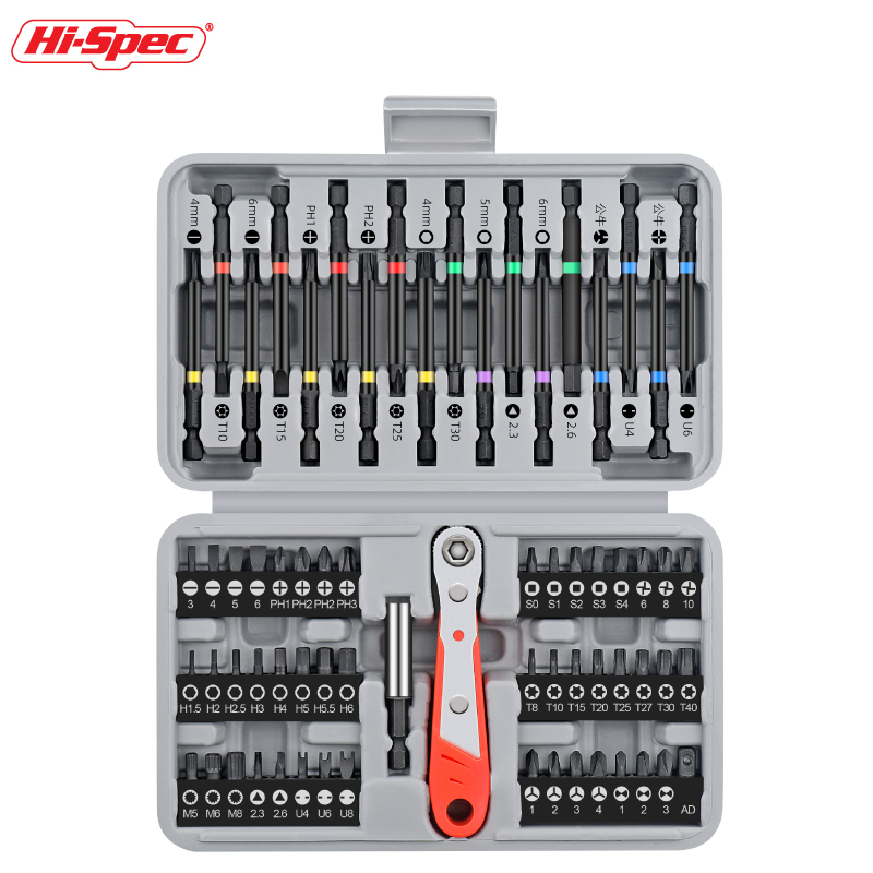 68pc 길이 및 25mm 육각 생크 드라이버 비트 세트 및 래칫 드라이버 비트 핸들 도구 키트 변조 방지 보안 Torx
