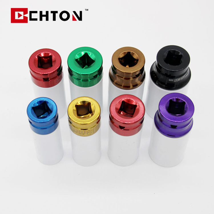 5 Pcs 1/2 인치 15 17 19 21 22MM 자동차 수리 도구 다채로운 충격 소켓 세트