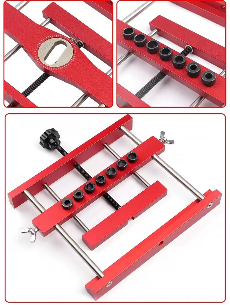 L-HT169 새로운 패턴 알루미늄 합금 재료 목공 드릴링 펀치 Loactor 도구 느슨한 장부 Joinery 지그
