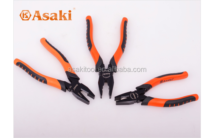 AK-8035 뜨거운 판매 깔따구 조합 절단 플라이어 8 인치 손 도구 코팅 블랙