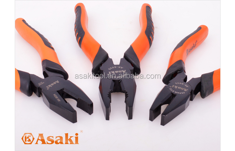 AK-8035 뜨거운 판매 깔따구 조합 절단 플라이어 8 인치 손 도구 코팅 블랙