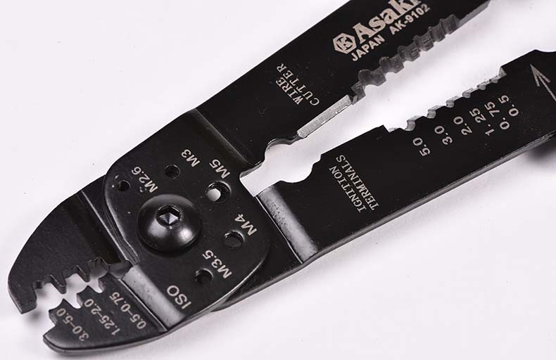 ASAKI AK-9102 5 1 와이어 스트리퍼 플라이어 멀티 사용 케이블 스트리퍼 와이어 커터 압착 도구 수동 펜치 합금 스틸