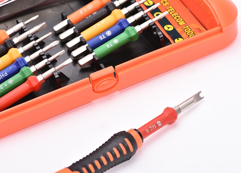 ASAKI AK-9070 정밀 6150 CRV 14pcs 휴대 전화 수리 도구 스크루 드라이버 세트 전자 컴퓨터 시계 수리 도구