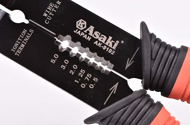 ASAKI AK-9102 5 1 와이어 스트리퍼 플라이어 멀티 사용 케이블 스트리퍼 와이어 커터 압착 도구 수동 펜치 합금 스틸