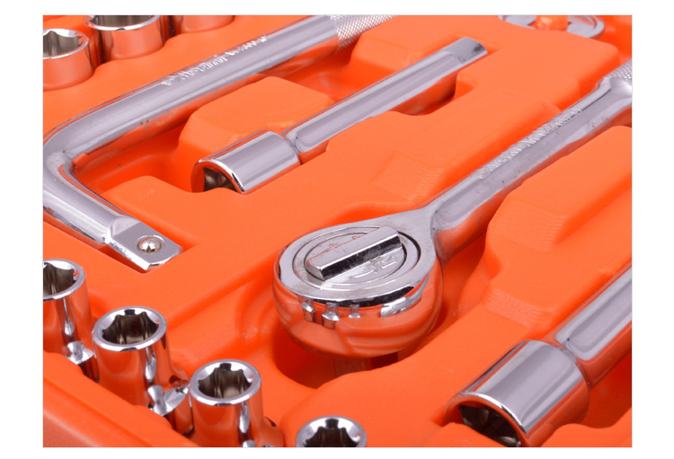 ASAKI 28pcs 전문 자동 수리 도구 세트 소켓 핸디 도구 세트 AK-9761