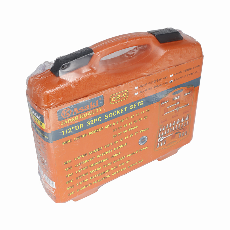 ASAKI 32pcs CRV 도구 키트 자동 수리 도구 자동차 수리 도구 상자 및 래칫 렌치 소켓 세트