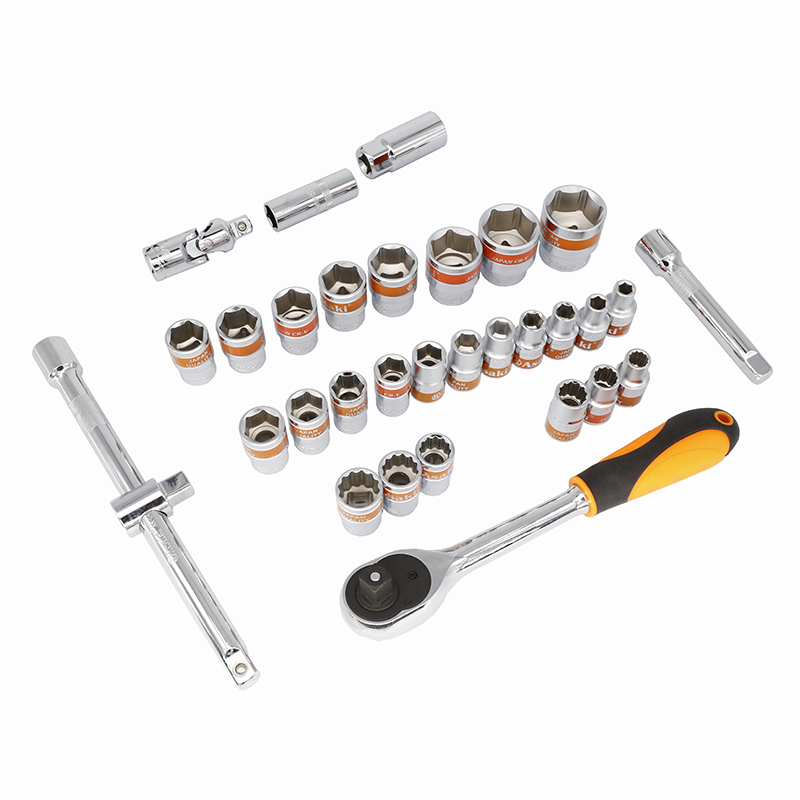 ASAKI 32pcs CRV 도구 키트 자동 수리 도구 자동차 수리 도구 상자 및 래칫 렌치 소켓 세트
