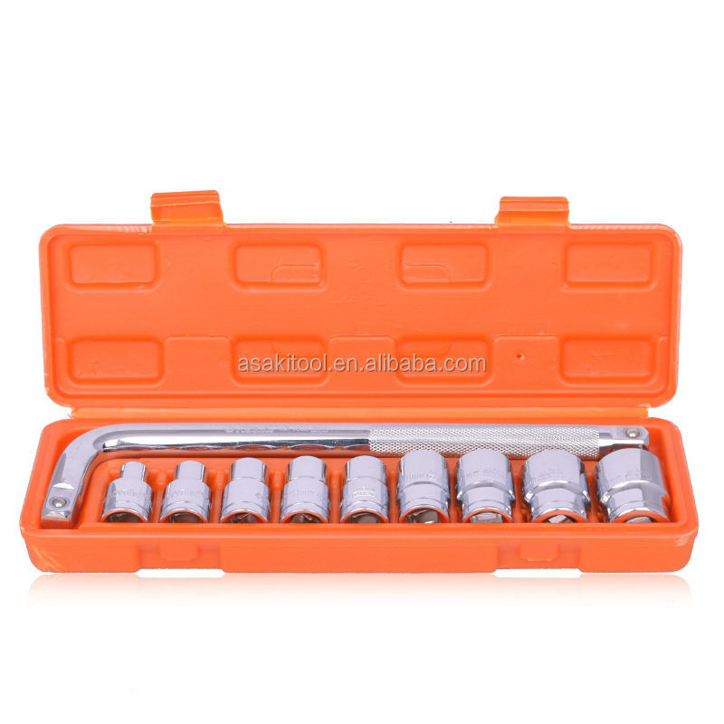AK-9768 10 PCS CRV 1/2 "DR.socket 렌치 세트