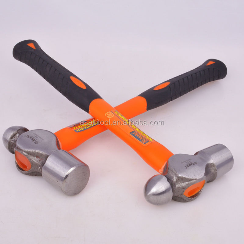 연약한 그립 고무 손잡이를 가진 공 peen formwork 망치