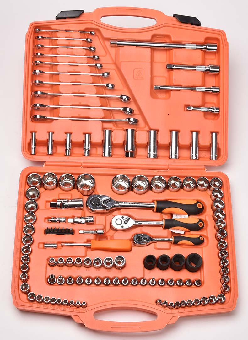 Asaki 120pcs 소켓 렌치 스패너 세트 손 도구 세트