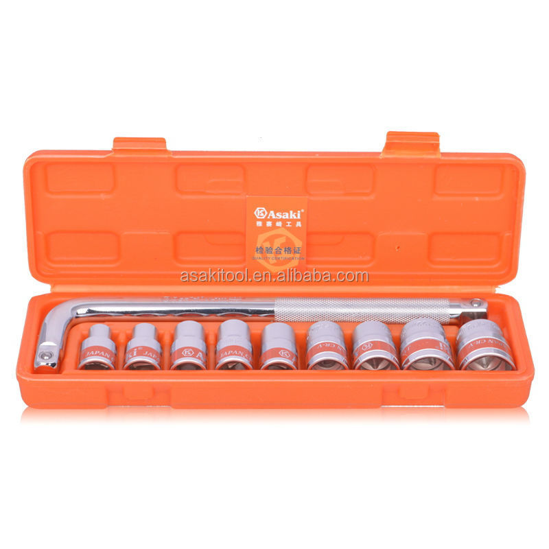 AK-9766 10 PCS 1/2 "DR. socket 렌치 세트