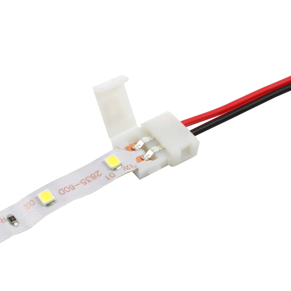 저압 LED 무용접 커넥터 나전 램프 스트립 빠른 연결 4PIN 8mm 50PCS [ZC006-003]