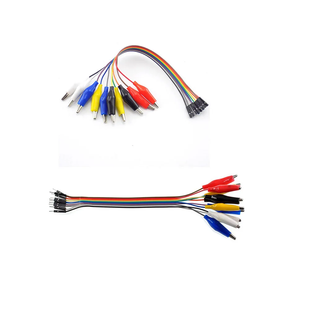30cm 악어 클립-듀퐁 와이어 10Pin 숫놈  악어 클립-점퍼 와이어 Arduino Raspberry Pi 용  [ZBD002-002]