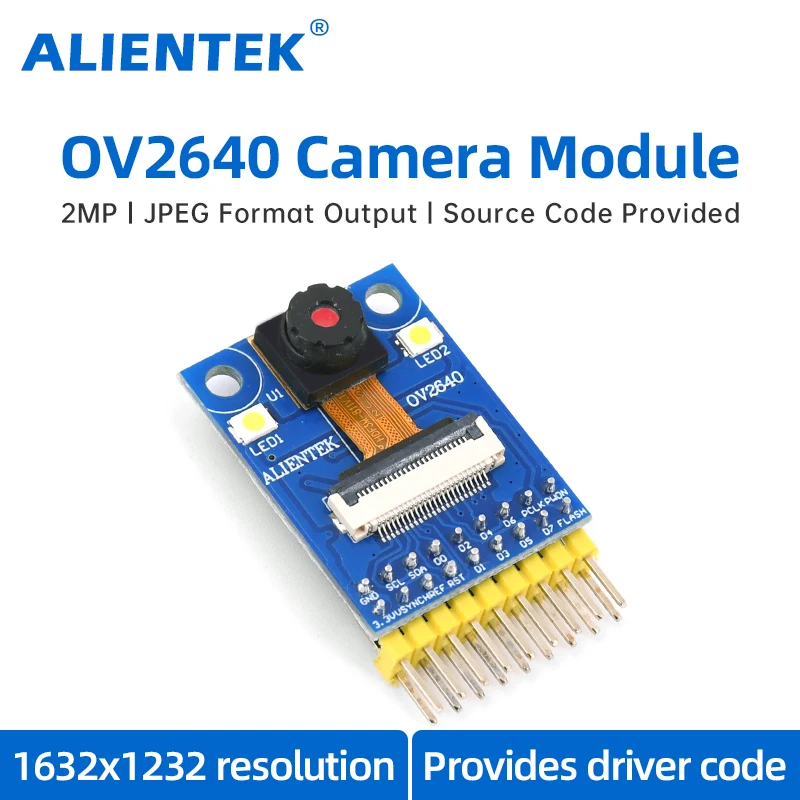 OV2640 카메라 모듈 (MC2640) 200만 화소 JPEG 출력 지원 STM32 소스 코드 포함 [ALIENTEK-25]