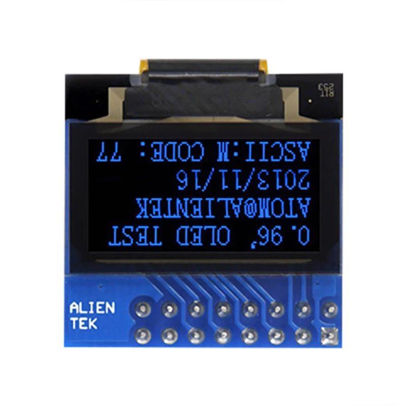 0.96인치 OLED 디스플레이 모듈 (순청색) - 128x64 해상도 STM32 드라이버 자료 포함 [ALIENTEK-24]