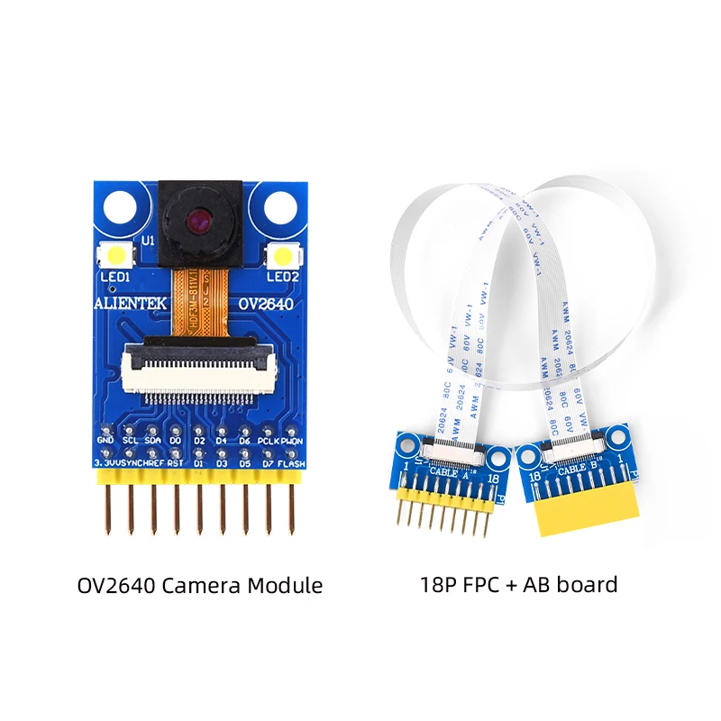 OV2640 카메라 모듈 (MC2640) 200만 화소 JPEG 출력 지원 STM32 소스 코드 포함 [ALIENTEK-25]
