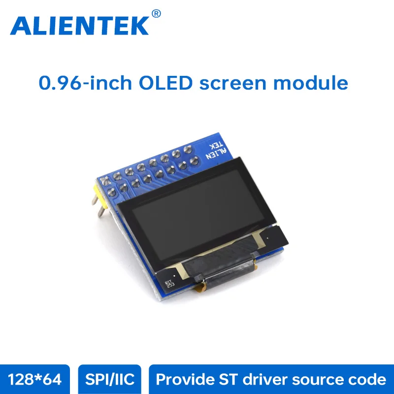 0.96인치 OLED 디스플레이 모듈 (순청색) - 128x64 해상도 STM32 드라이버 자료 포함 [ALIENTEK-24]