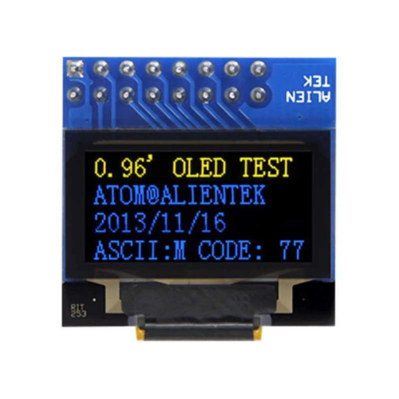 0.96인치 OLED 디스플레이 모듈 (순청색) - 128x64 해상도 STM32 드라이버 자료 포함 [ALIENTEK-24]