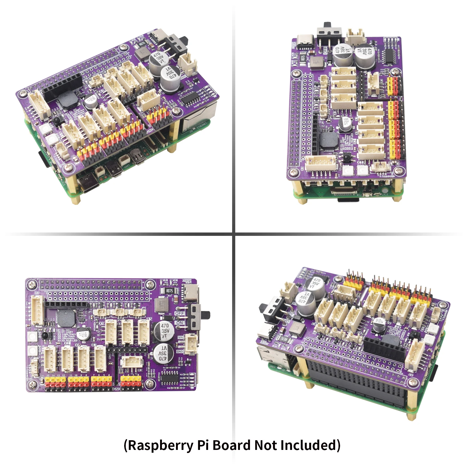 ADM133 라즈베리 파이용 로봇 HAT 확장 보드-Raspberry Pi 5 4B 3B 3B+ 호환 스마트 로봇 카 드라이버 (PDF 튜토리얼 포함) [Adeept-038]