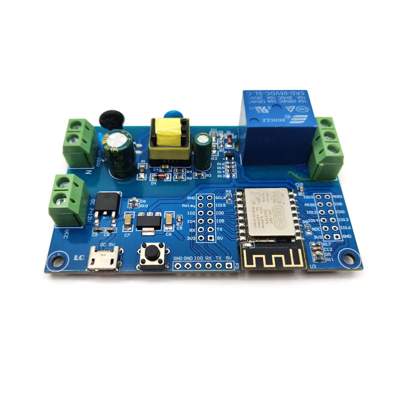 와이파이 단일 릴레이 ESP-12F 개발 보드 AC/DC 전원 ESP8266 [LCTECH-38]