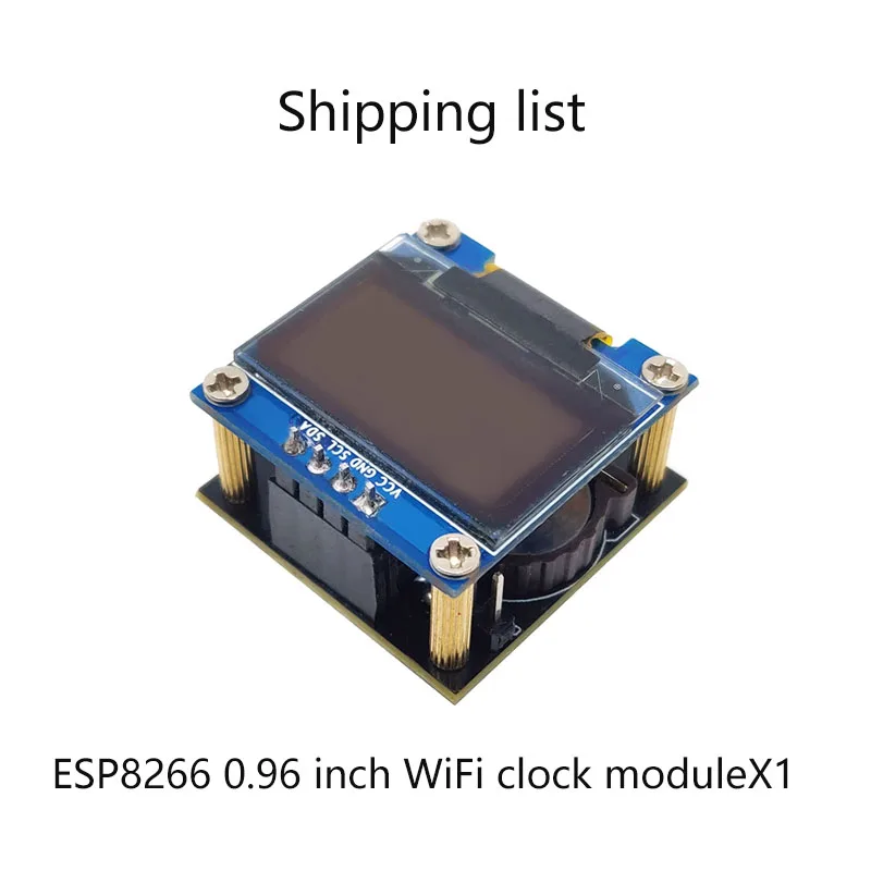 0.96 인치 OLED 디스플레이용 와이파이 시계 모듈 ESP8266 공장 펌웨어 스키매틱 SPI 제공 [LCTECH-12]