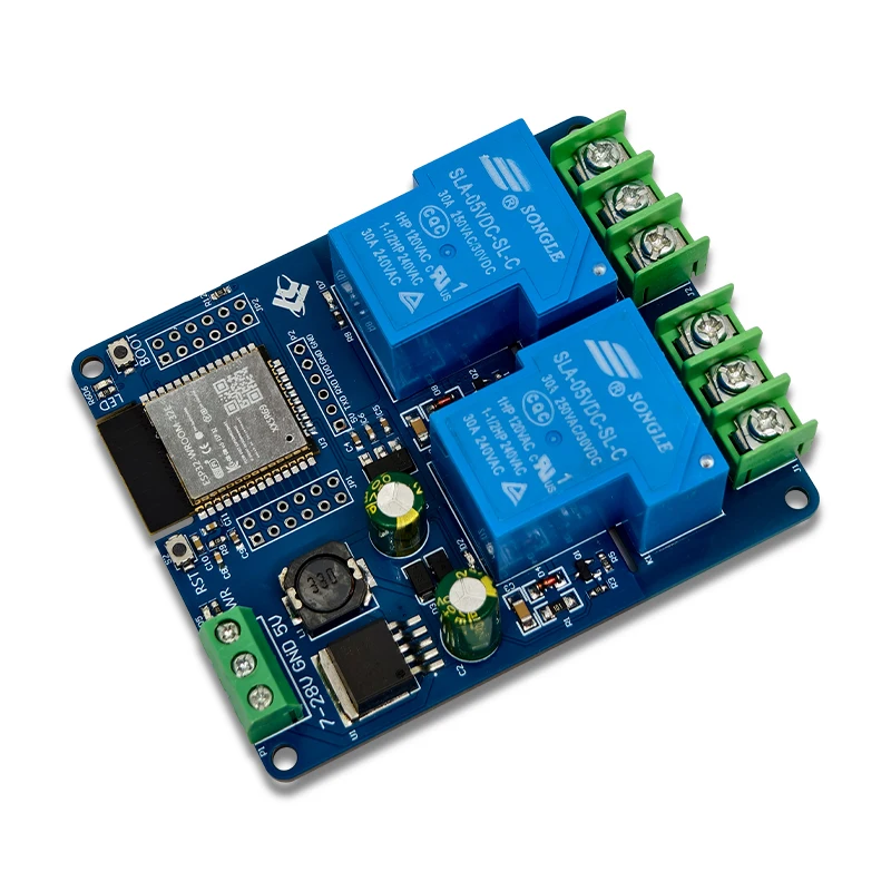 DC7-28/5V 전원 공급 장치 WIFI Bluetooth 듀얼 채널 30A 릴레이 개발 보드 ESP32 보조 개발 [LCTECH-61]