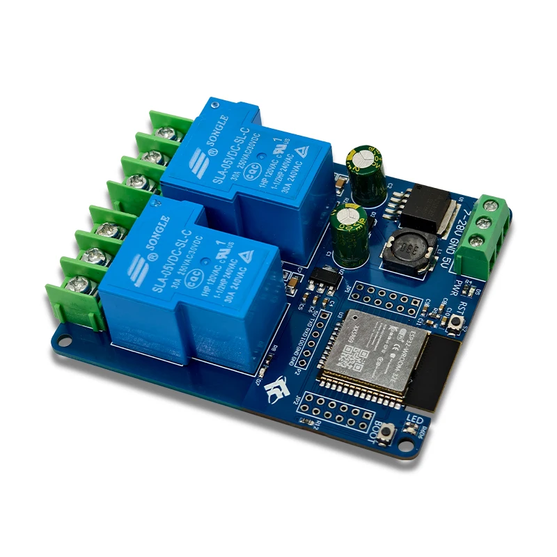 DC7-28/5V 전원 공급 장치 WIFI Bluetooth 듀얼 채널 30A 릴레이 개발 보드 ESP32 보조 개발 [LCTECH-61]